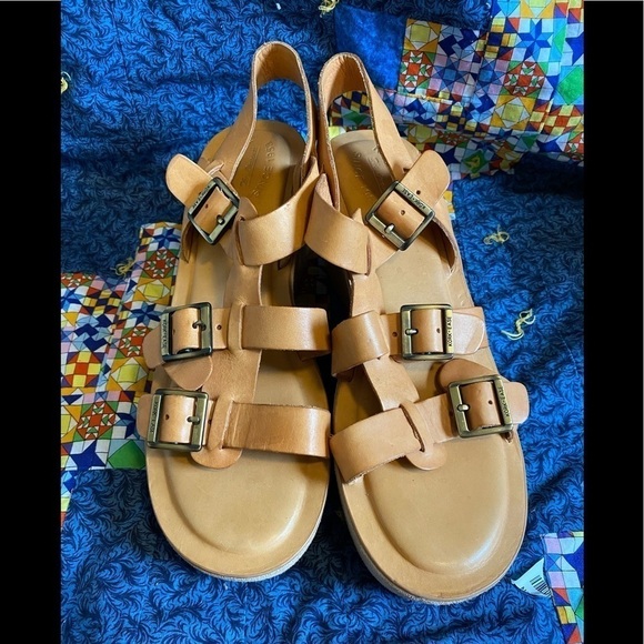 Kork ease Madalena wedge three buckle gladiator style sandal 11 - Picture 1 of 6